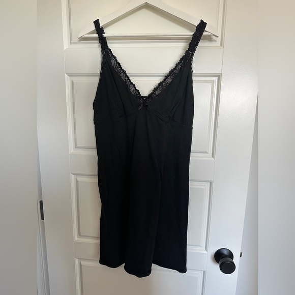 Hudson North Other - 100% Pima Cotton Elegant Black Lace Trim Chemise